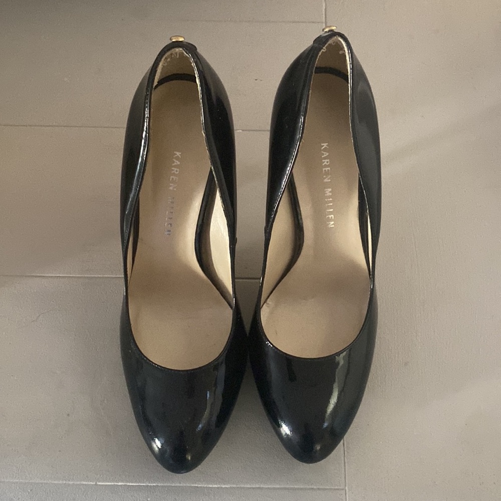 Black Patent Leather Stilettos Size 37